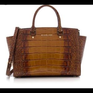 Michael Kors Crocodile Selma Satchel